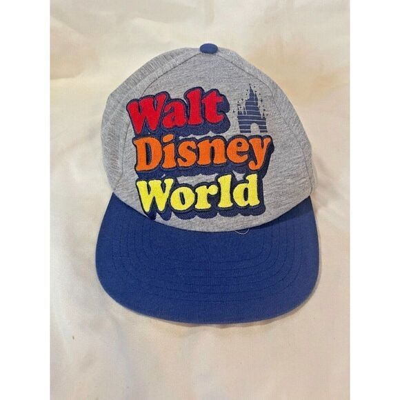 Walt Disney World Retro 1971 Grey Gray Flat Bill Hat Baseball Snapback Cap - Picture 1 of 8